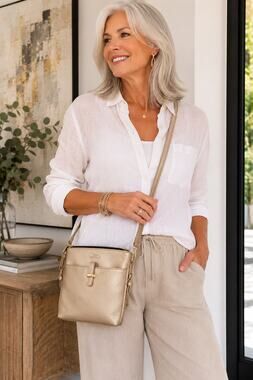 Scout Brushed Gold Crossbody Bag